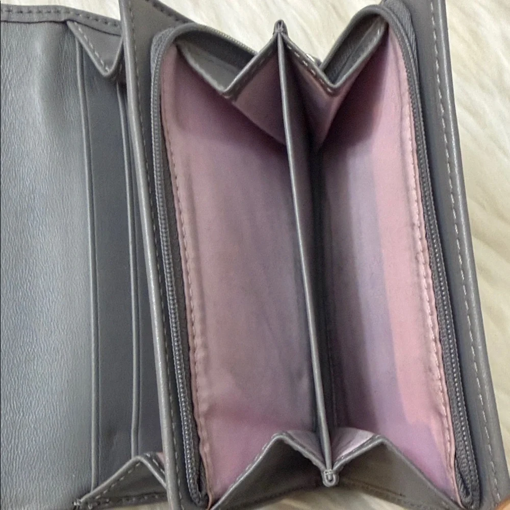Coach Charcoal Leather Wallet